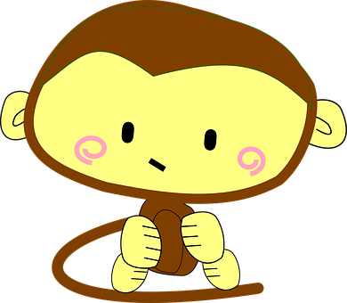Cartoon Monkey Simple Illustration PNG image