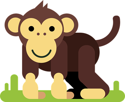 Cartoon Monkey Vector Illustration PNG image