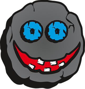 Cartoon Monster Face Graphic PNG image