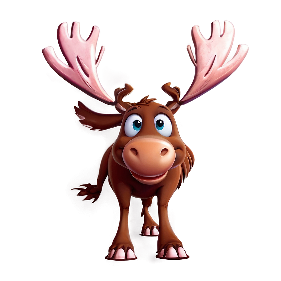 Cartoon Moose Character Png 05242024 PNG image