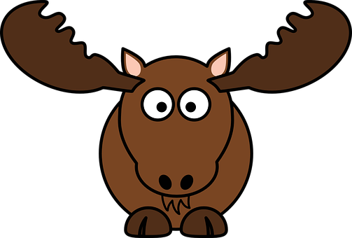Cartoon Moose Graphic PNG image