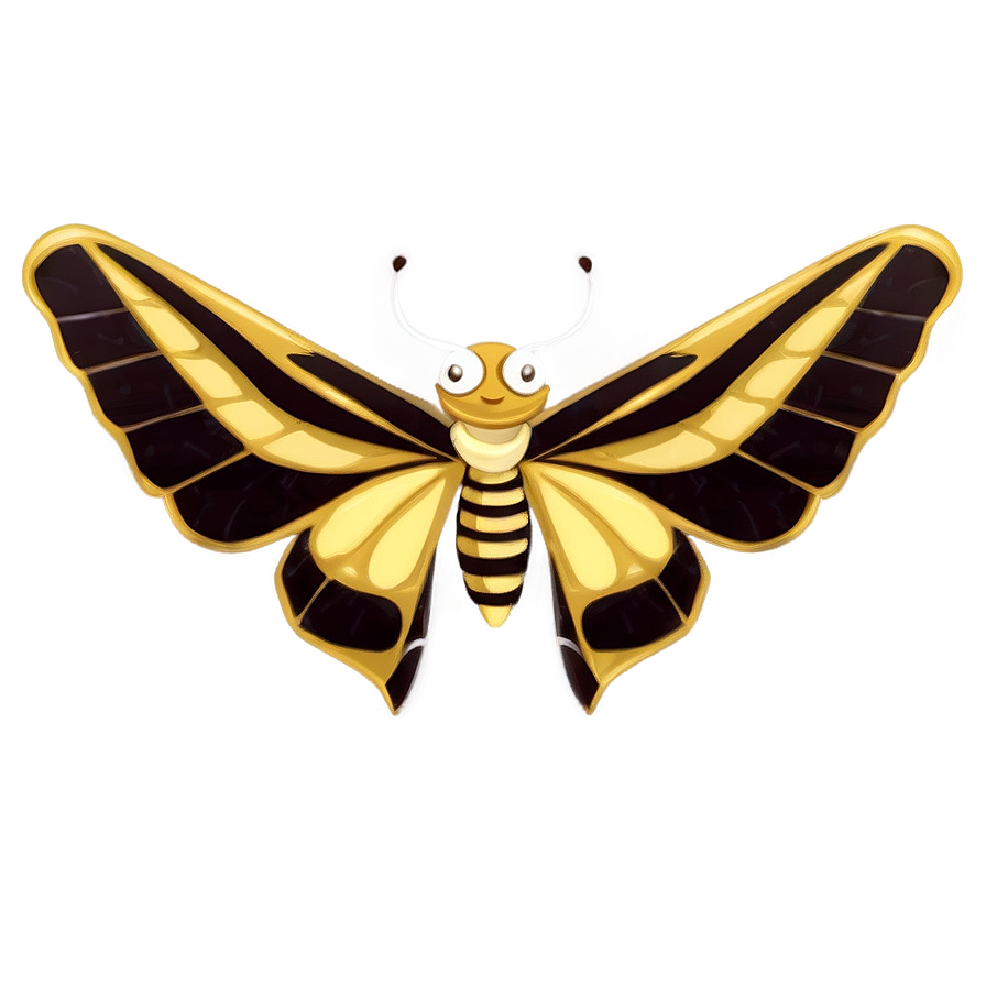 Cartoon Moth Character Png 05242024 PNG image