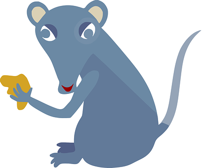 Cartoon Mouse Holding Cheese PNG image