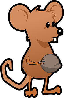 Cartoon Mouse Holding Sack PNG image