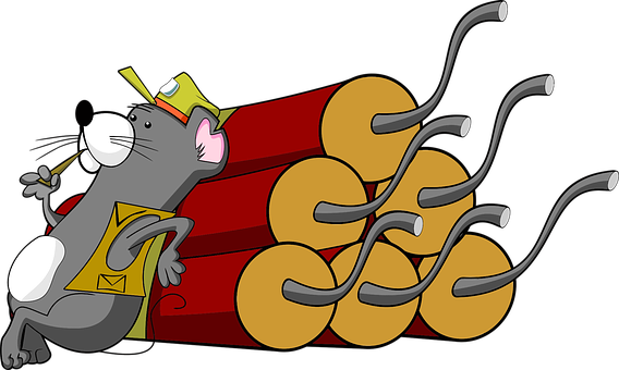 Cartoon Mouse Kingwith Golden Crownand Scepter PNG image