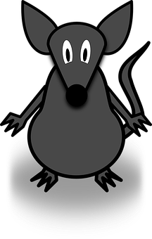 Cartoon Mouse Silhouette PNG image