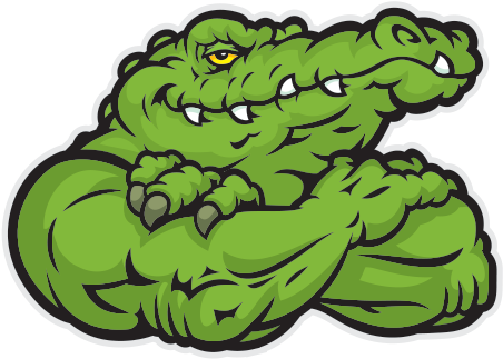 Cartoon Muscular Alligator PNG image