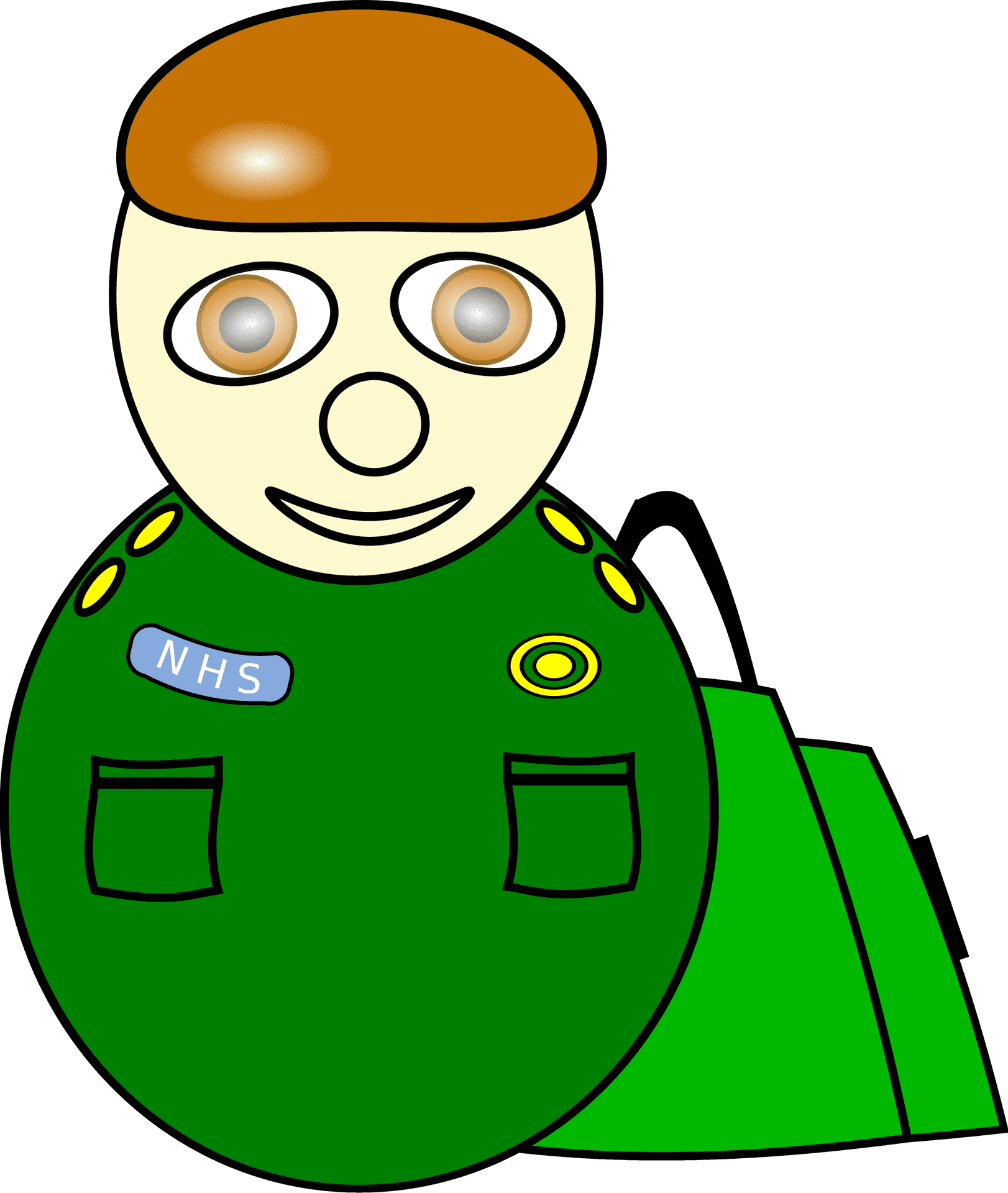 Cartoon N H S Paramedic Character PNG image