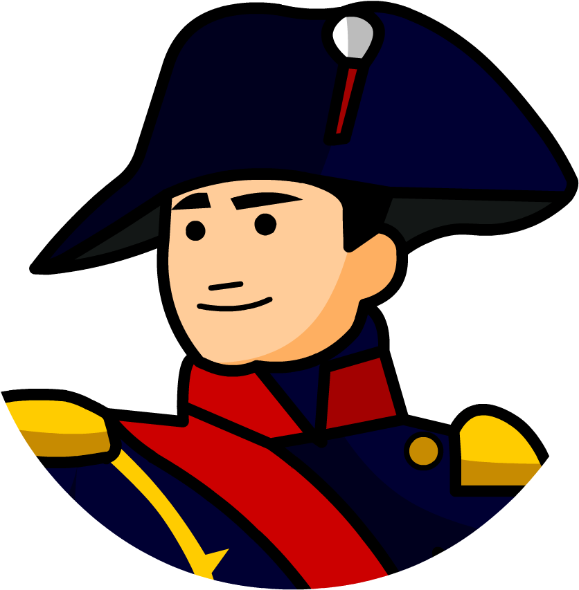 Cartoon Napoleon Bonaparte Portrait PNG image