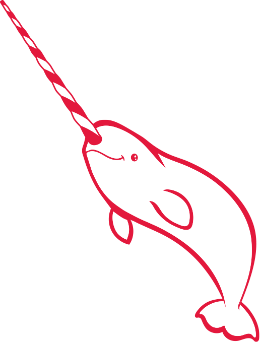 Cartoon Narwhal Illustration PNG image