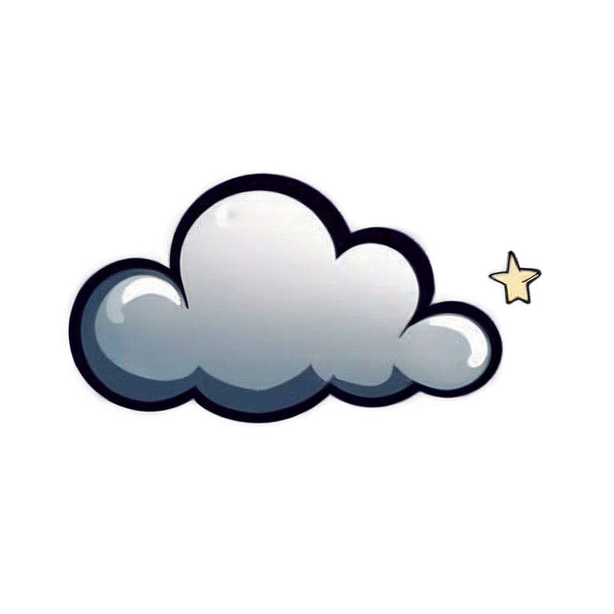 Cartoon Night Cloud Png 05252024 PNG image