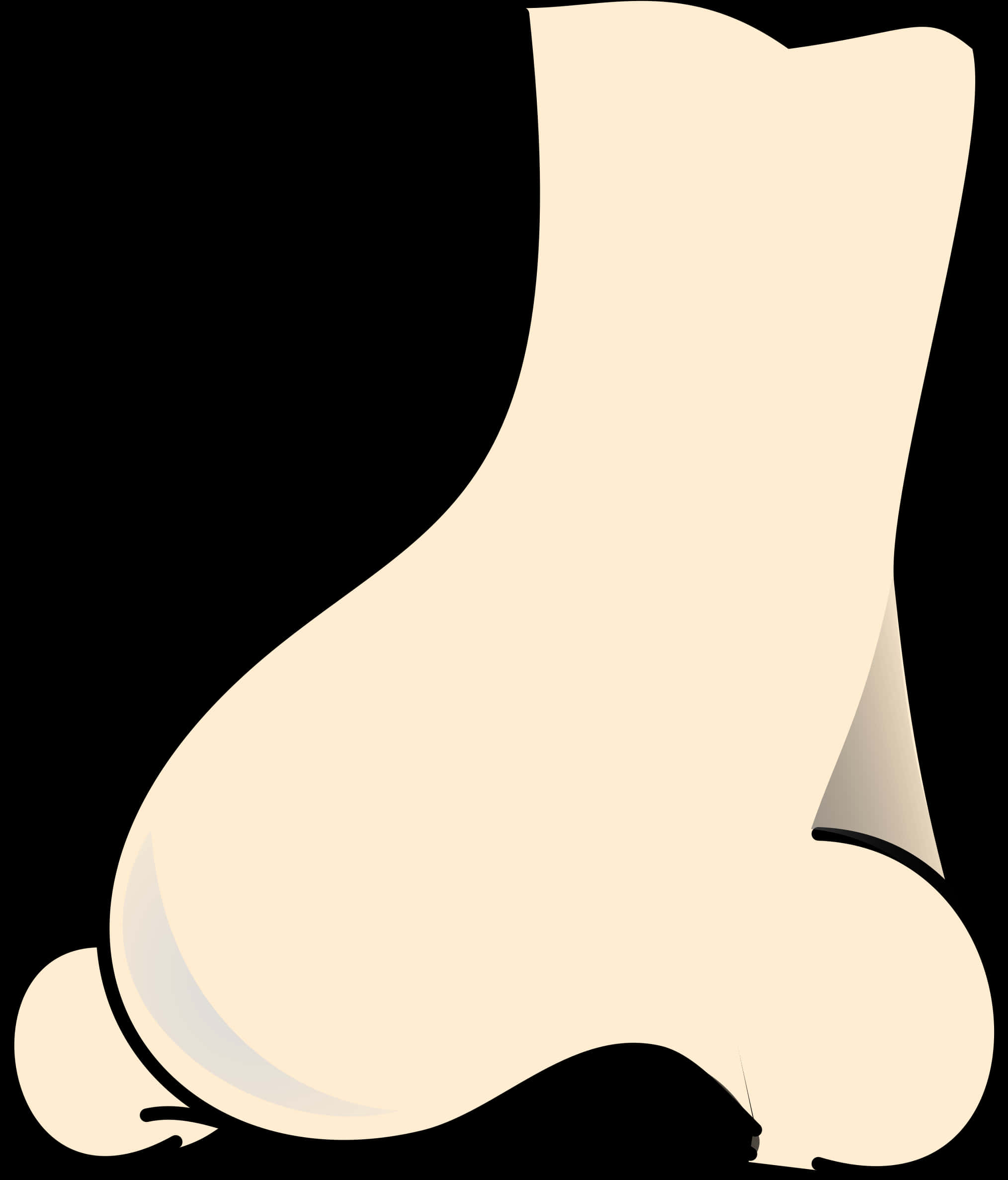 Cartoon Nose Profile Illustration PNG image