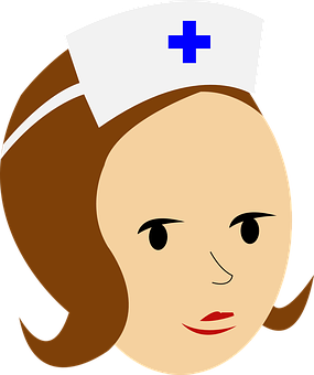 Cartoon Nurse Portrait PNG image