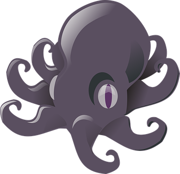 Cartoon Octopus Graphic PNG image