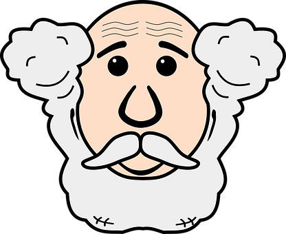 Cartoon Old Man Face Vector PNG image