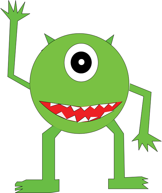 Cartoon One Eyed Monster PNG image