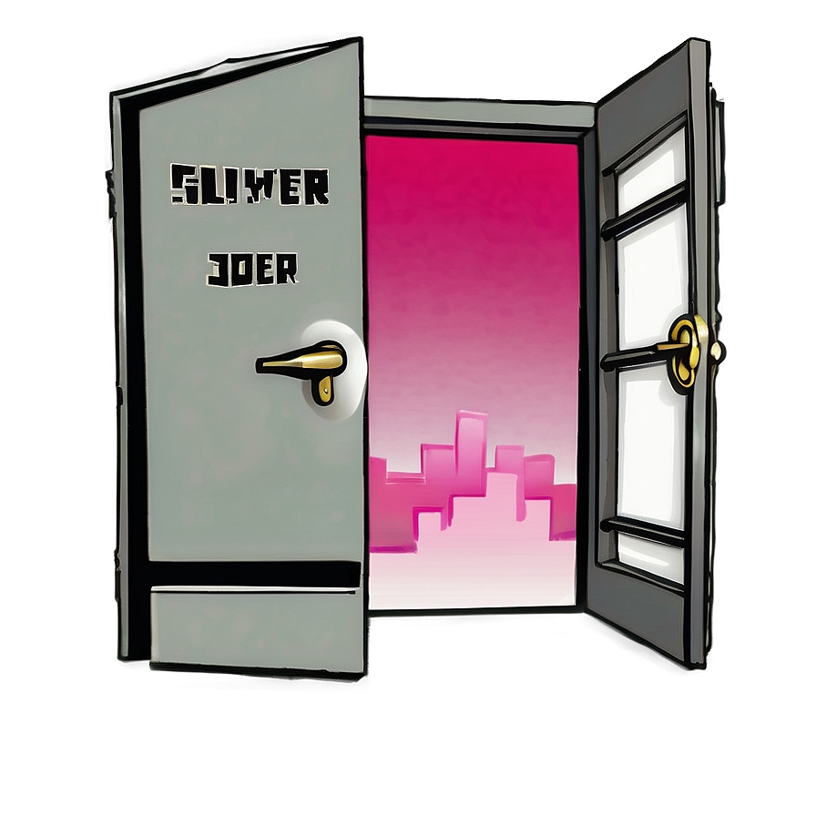 Cartoon Open Door Art Png 37 PNG image