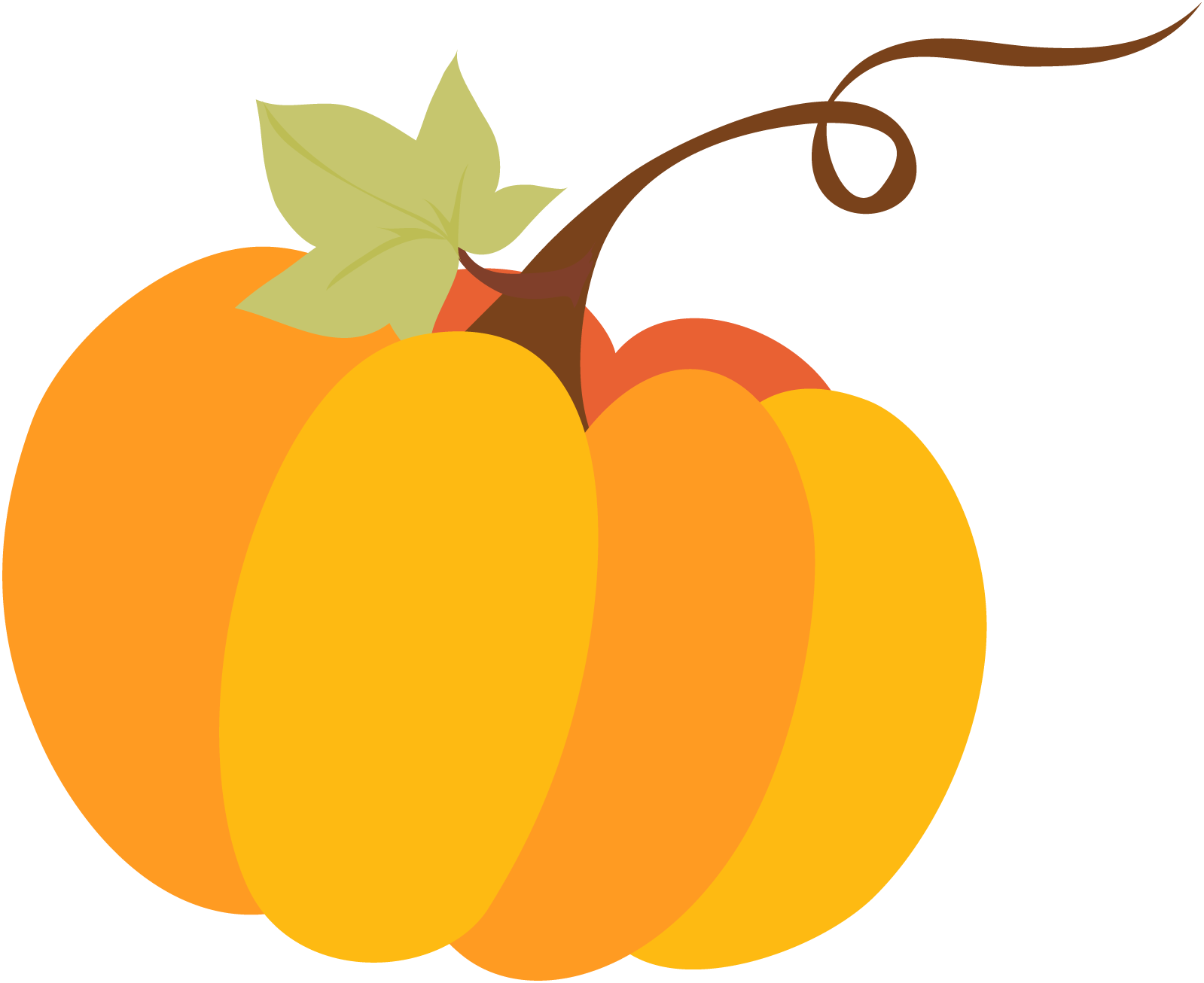 Cartoon Orange Pumpkin Vector PNG image