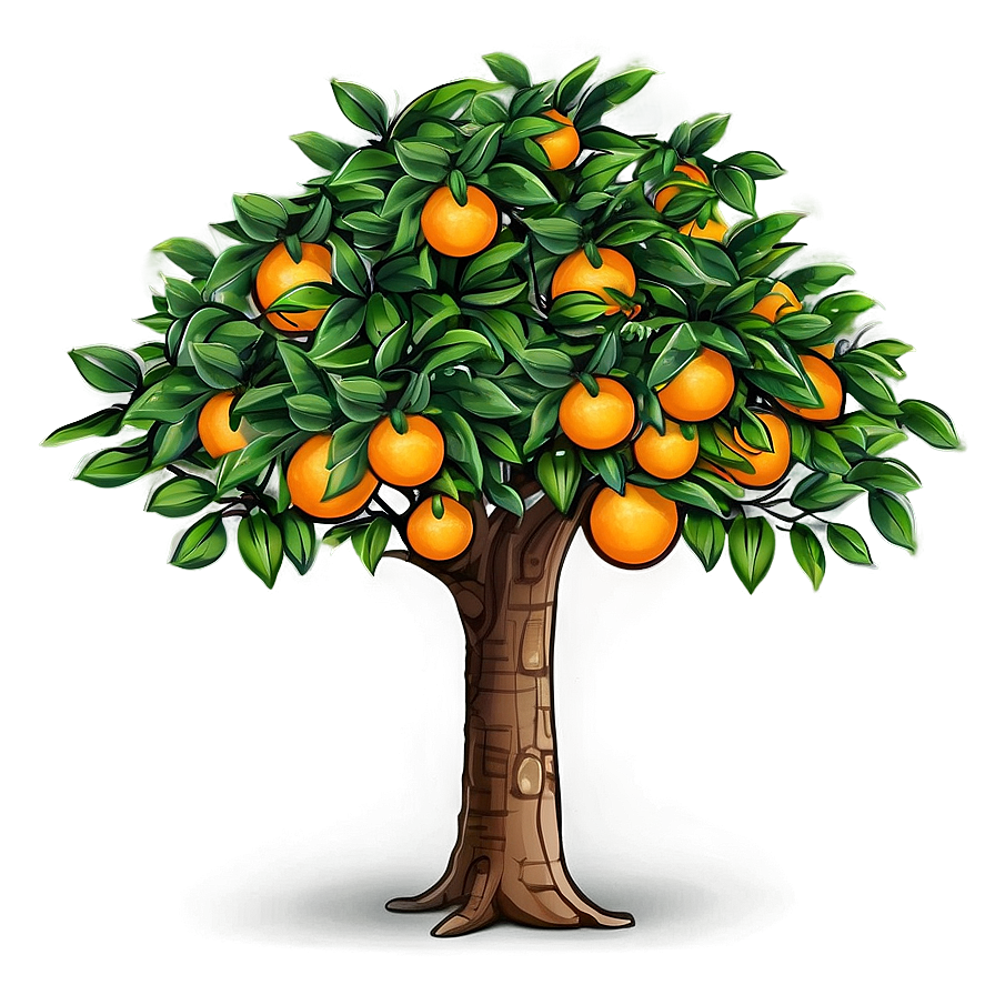 Cartoon Orange Tree Png 85 PNG image