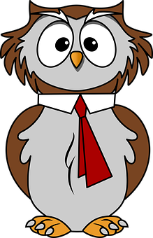 Cartoon Owlin Tie PNG image