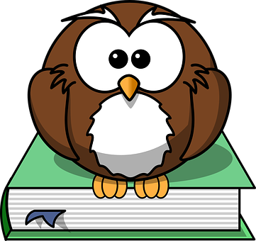 Cartoon Owlon Book PNG image