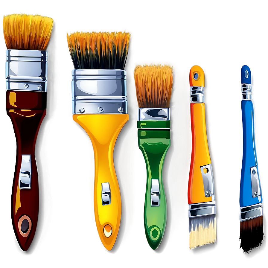 Cartoon Paint Brushes Png Rri PNG image