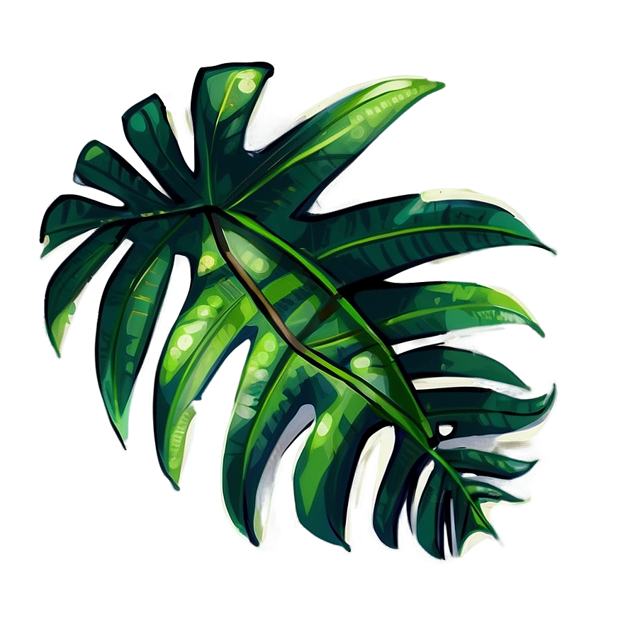 Cartoon Palm Leaves Png Cyk PNG image