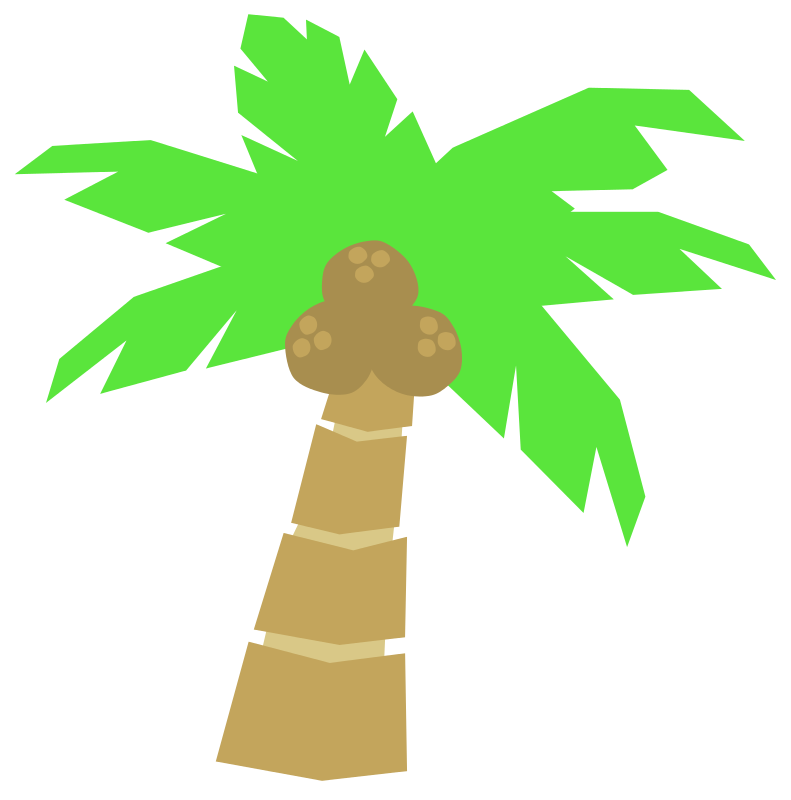 Cartoon Palm Tree Graphic PNG image