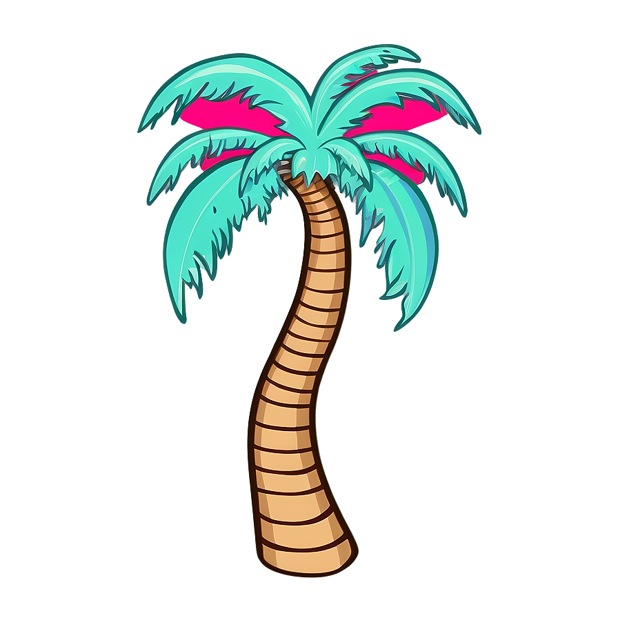 Cartoon Palm Tree Oasis Png Hcu PNG image