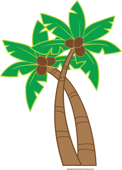 Cartoon Palm Trees Graphic PNG image