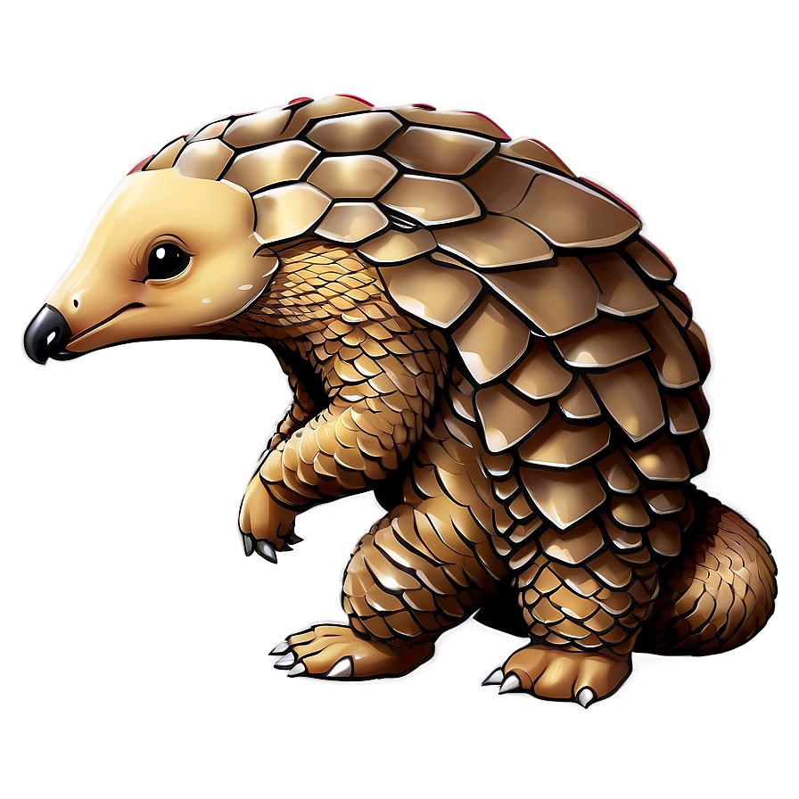 Cartoon Pangolin Character Png Tku78 PNG image