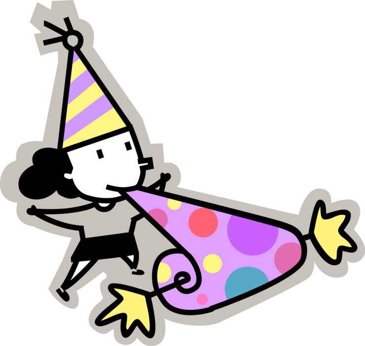 Cartoon Party Whistle Celebration PNG image