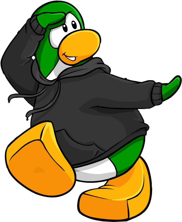 Cartoon_ Penguin_ Saluting PNG image