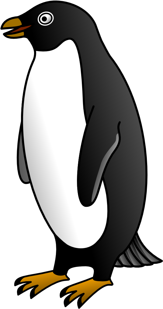 Cartoon_ Penguin_ Stand_ Alone PNG image