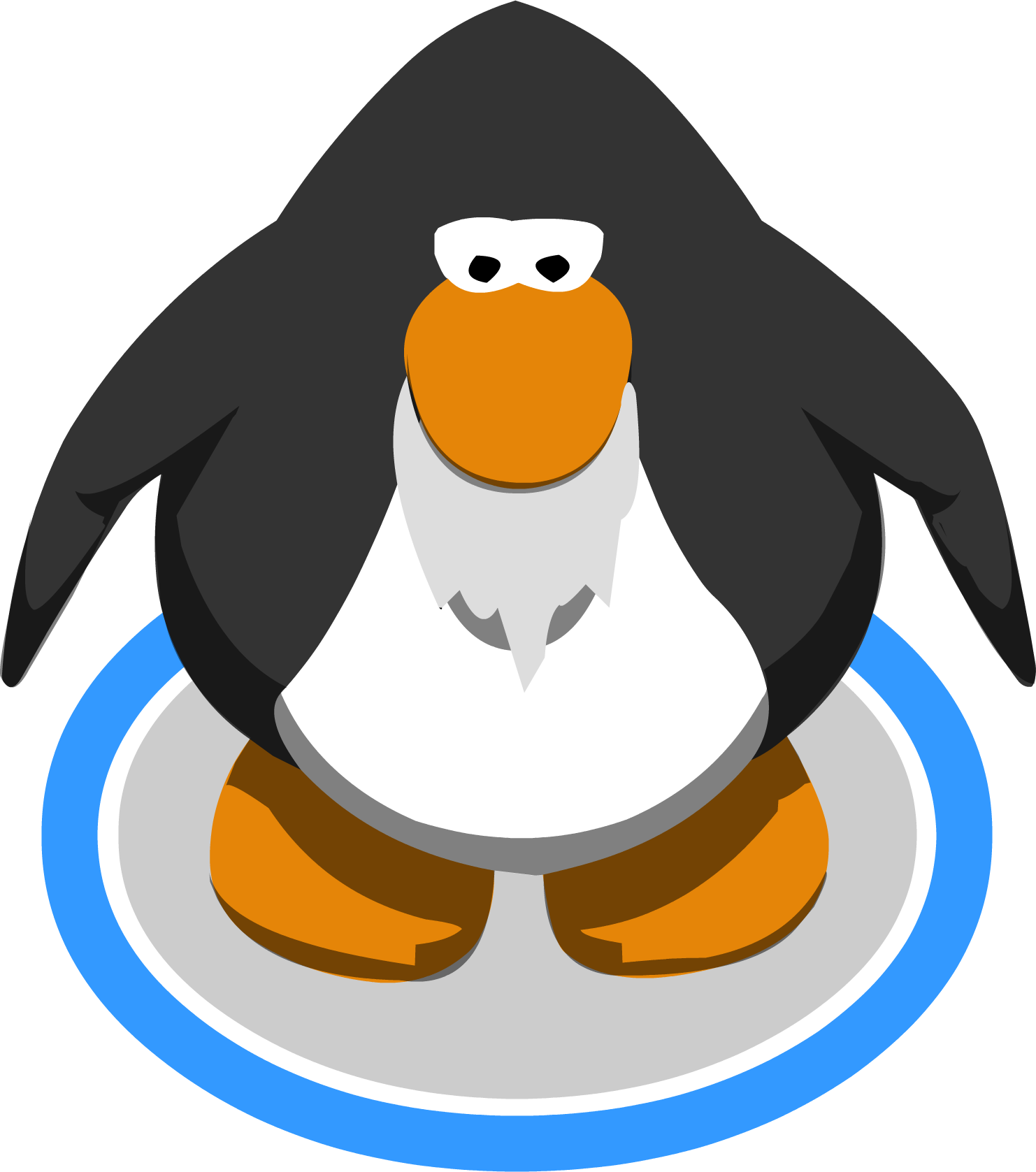 Cartoon Penguinwith Santa Beard PNG image