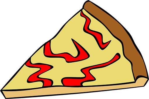 Cartoon Pepperoni Pizza Slice PNG image