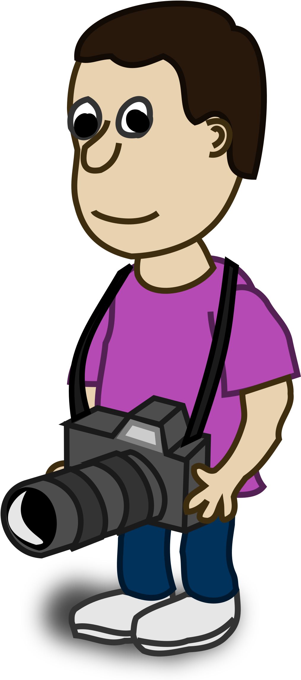 Cartoon Photographerwith Camera PNG image