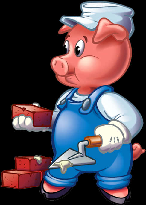 Cartoon Pig Builder Image PNG image