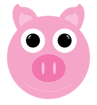 Cartoon Pig Face Graphic PNG image