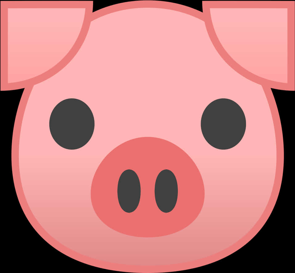 Cartoon Pig Face Graphic PNG image
