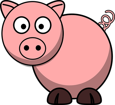 Cartoon Pig Illustration PNG image