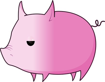 Cartoon Pig Side View PNG image