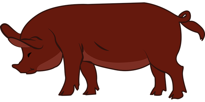 Cartoon Pig Silhouette PNG image