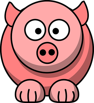 Cartoon_ Pig_ Vector_ Graphic PNG image