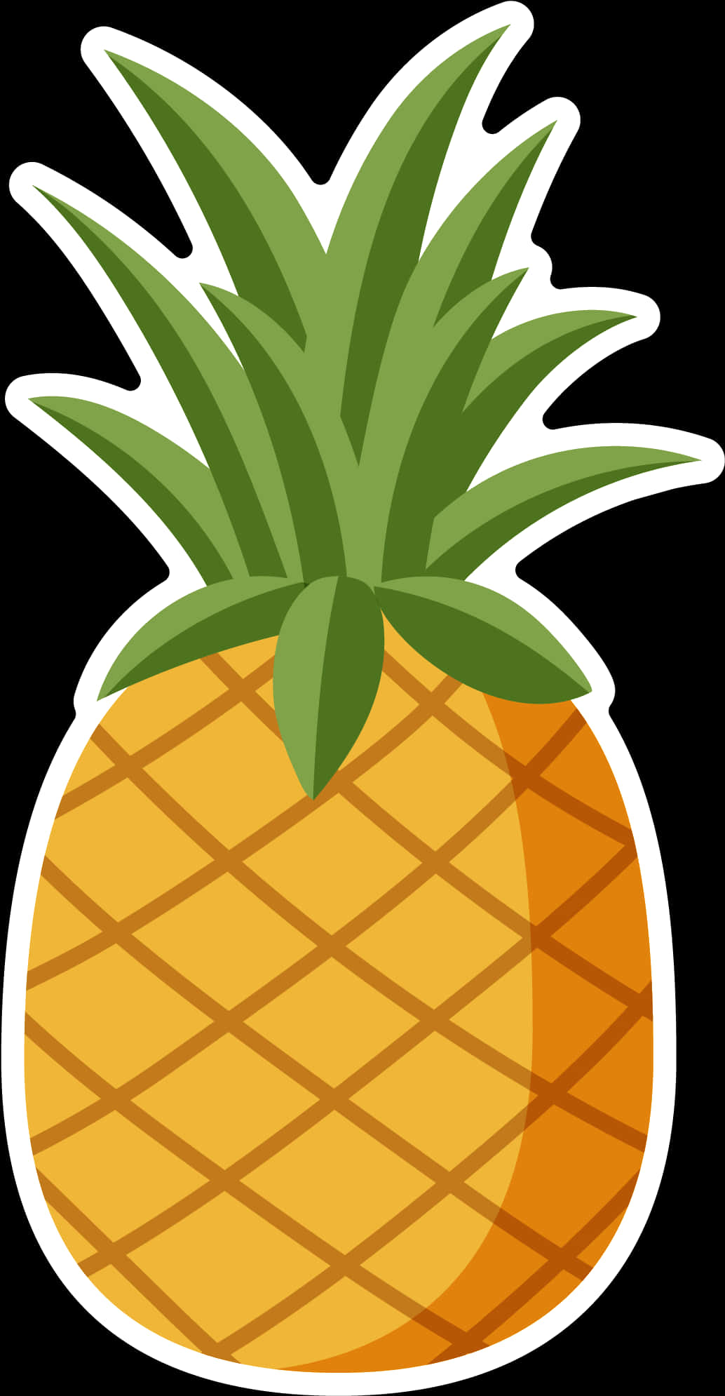 Cartoon Pineapple Graphic PNG image