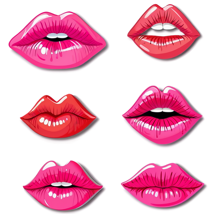 Cartoon Pink Lips Png Wcb98 PNG image