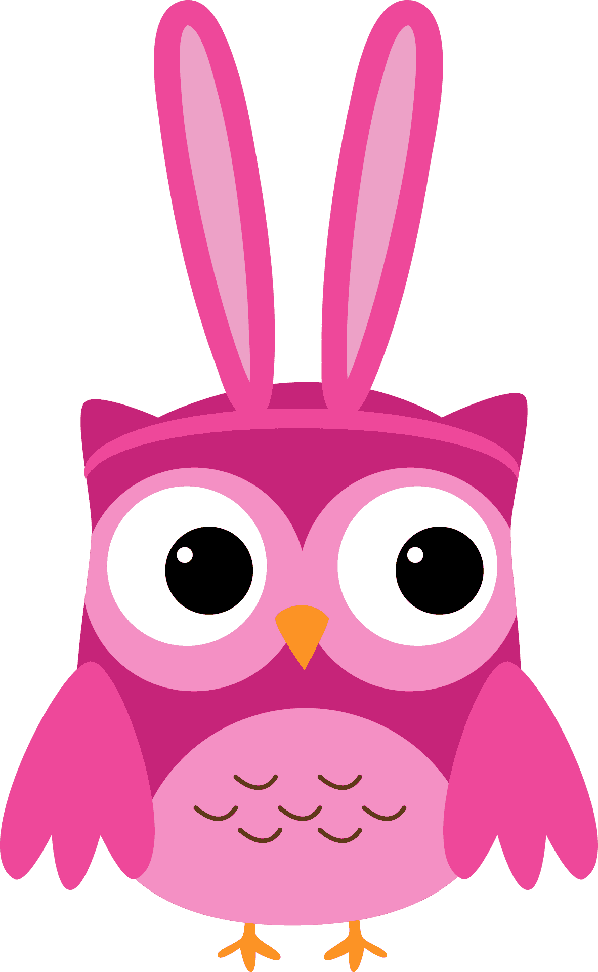 Cartoon Pink Owl Illustration PNG image