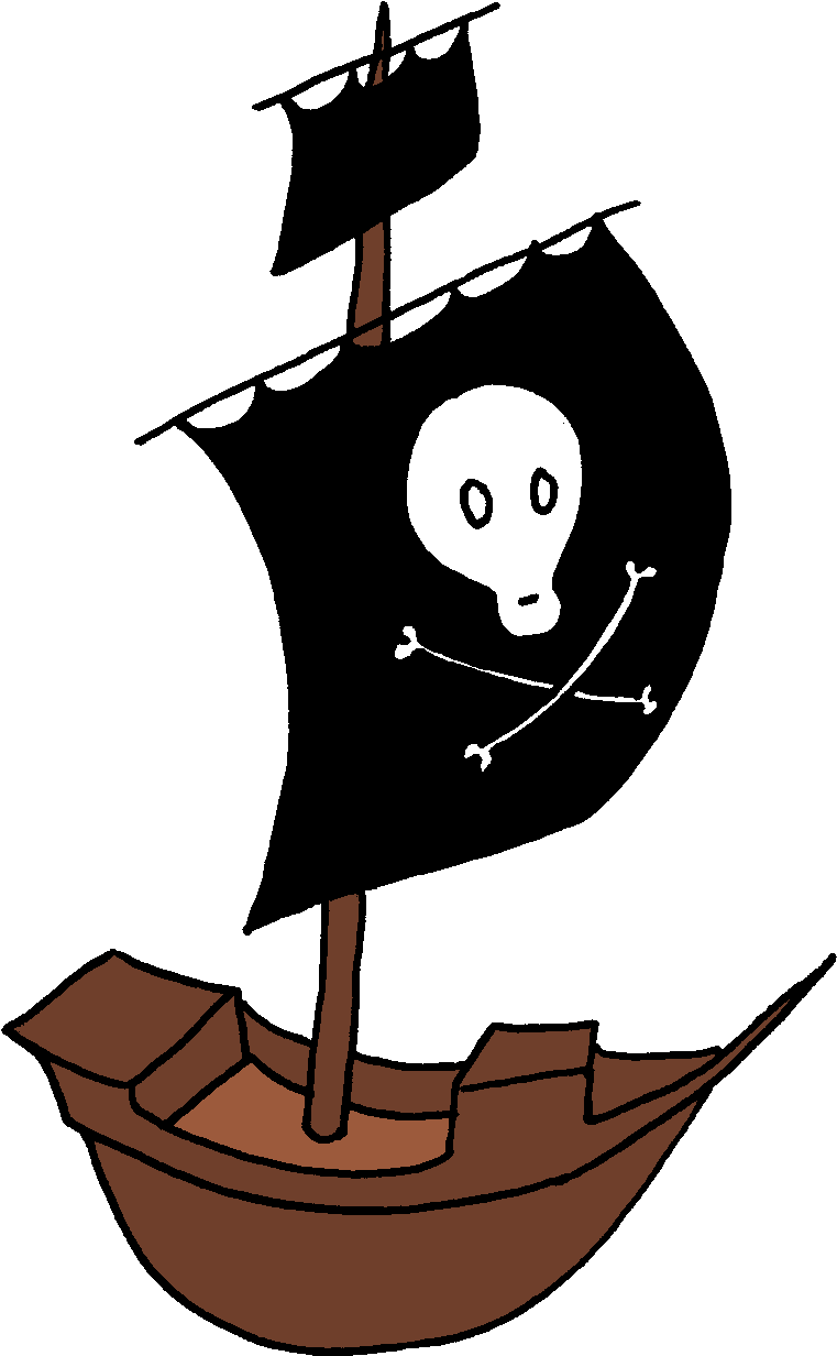 Cartoon Pirate Ship Illustration PNG image
