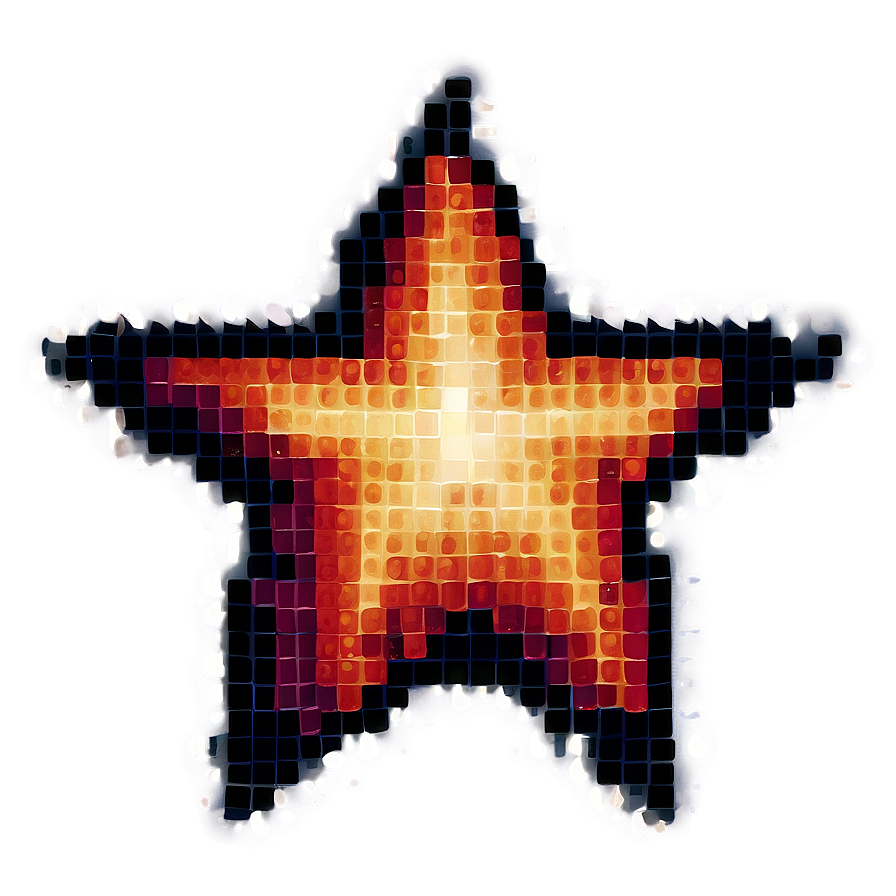 Cartoon Pixel Star Png 3 PNG image