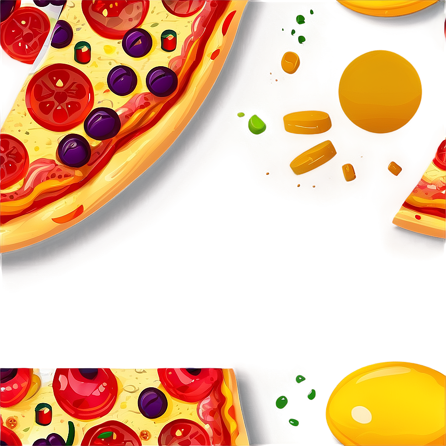 Cartoon Pizza Slice Waving Png 06272024 PNG image